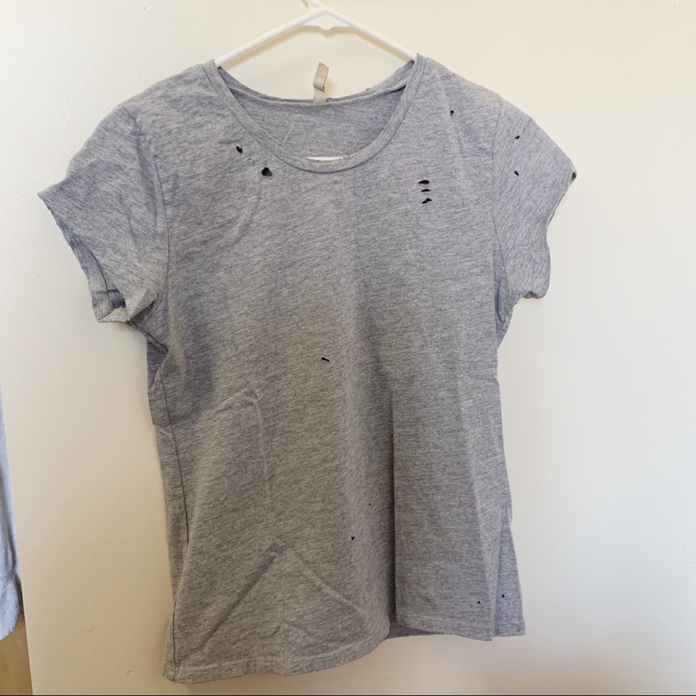 LF Gray Distressed Tee
